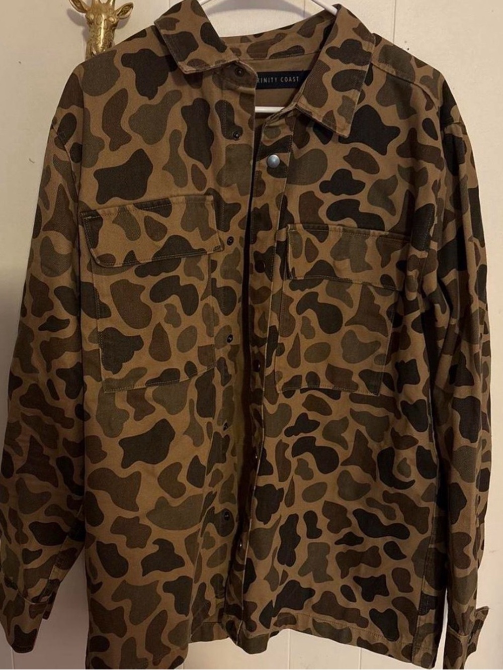 Trinity Brown & Black Camo Military Field Jacket
